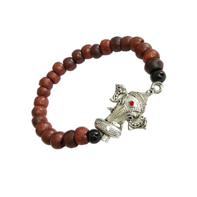 Stylish Ganesha Wood Bracelet 